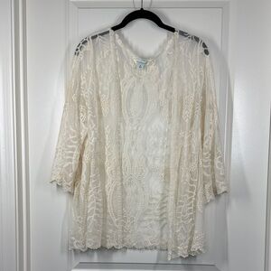Sundance Mavis Cream Lace Kimono